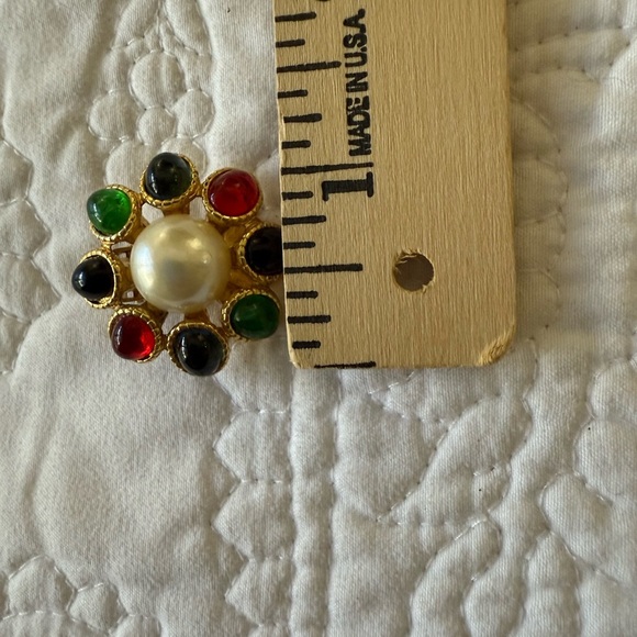 Large Earrings Clips Vintage 1980 s - Picture 7 of 7